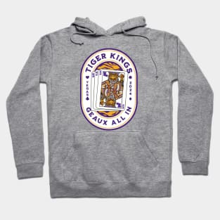 2024 Louisiana Tiger King Playing Card // Awesome King Tiger Purple and Gold Hoodie